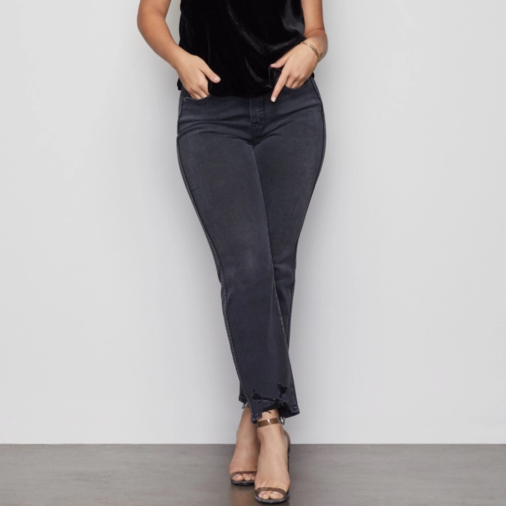 Good American straight jeans (black) brand new